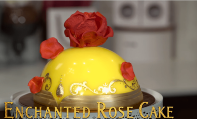Beauty and the Beast Enchanted Rose cake